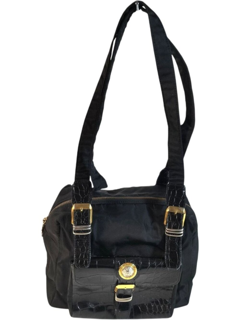 770228CR T3 Versace Shoulder Bag Black Nylon